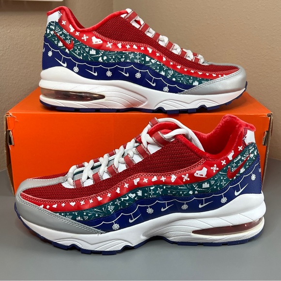Nike Air Max 95 (GS)Christmas Sweater CT1593 100Size 7YWomen's